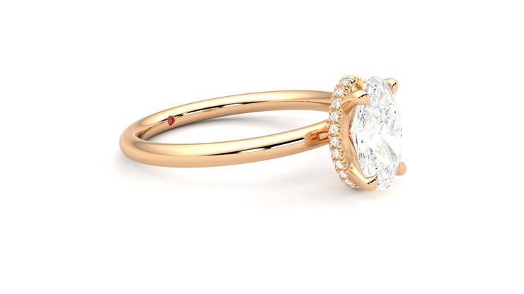 Taylor & Hart Whisper Oval Engagement Ring 360 degree image 7
