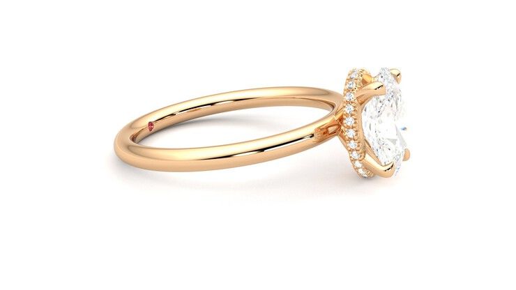 Taylor & Hart Whisper Oval Engagement Ring 360 degree image 8