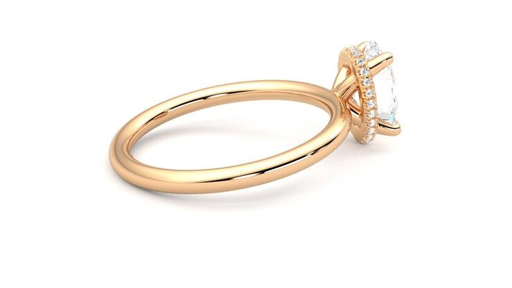 Taylor & Hart Whisper Oval Engagement Ring 360 degree image 11