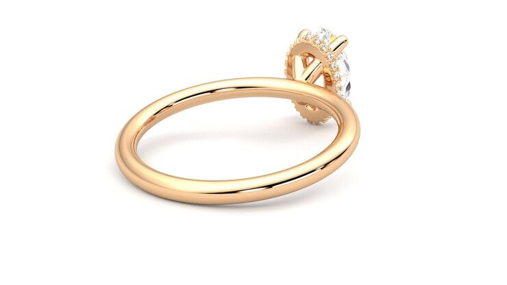 Taylor & Hart Whisper Oval Engagement Ring 360 degree image 13