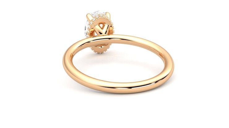 Taylor & Hart Whisper Oval Engagement Ring 360 degree image 16