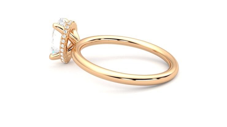 Taylor & Hart Whisper Oval Engagement Ring 360 degree image 19