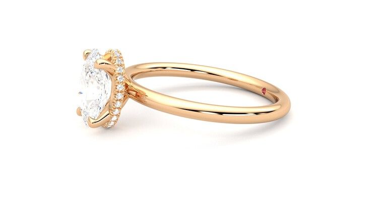 Taylor & Hart Whisper Oval Engagement Ring 360 degree image 22