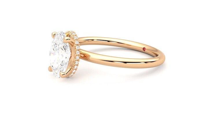 Taylor & Hart Whisper Oval Engagement Ring 360 degree image 23