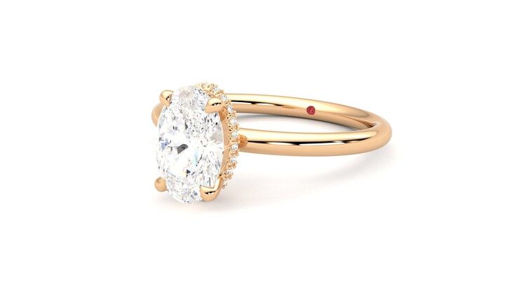 Taylor & Hart Whisper Oval Engagement Ring 360 degree image 25