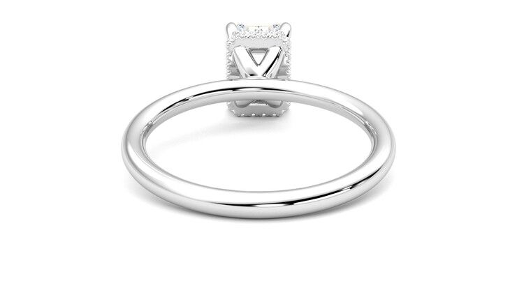 Taylor & Hart Whisper Emerald Engagement Ring 360 degree image 15