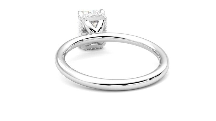 Taylor & Hart Whisper Emerald Engagement Ring 360 degree image 16