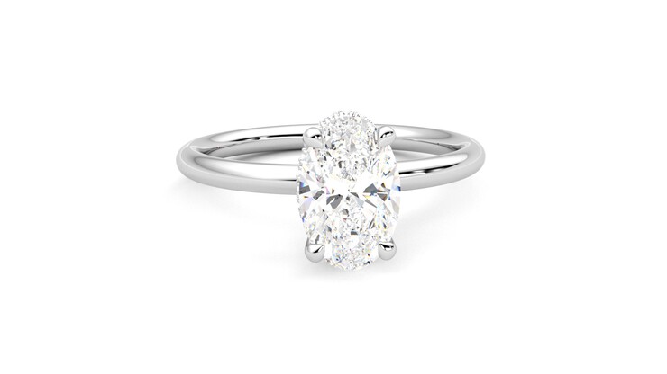 Taylor & Hart Whisper Oval Engagement Ring 360 degree image 2