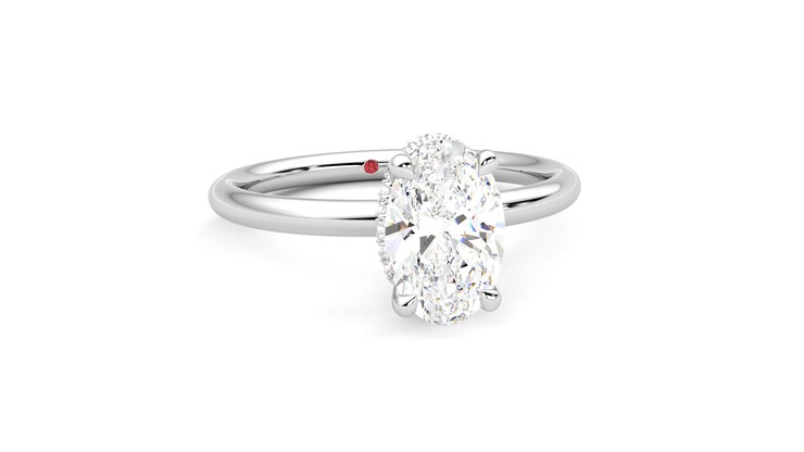 Taylor & Hart Whisper Oval Engagement Ring 360 degree image 3