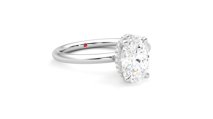 Taylor & Hart Whisper Oval Engagement Ring 360 degree image 5