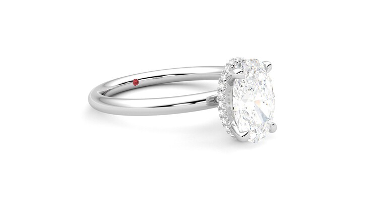 Taylor & Hart Whisper Oval Engagement Ring 360 degree image 6