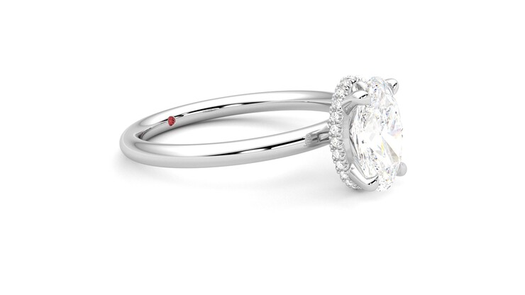 Taylor & Hart Whisper Oval Engagement Ring 360 degree image 7