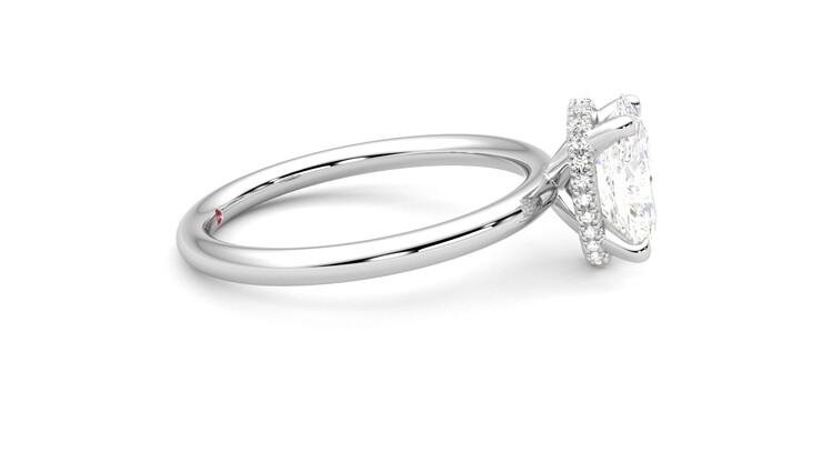 Taylor & Hart Whisper Oval Engagement Ring 360 degree image 9