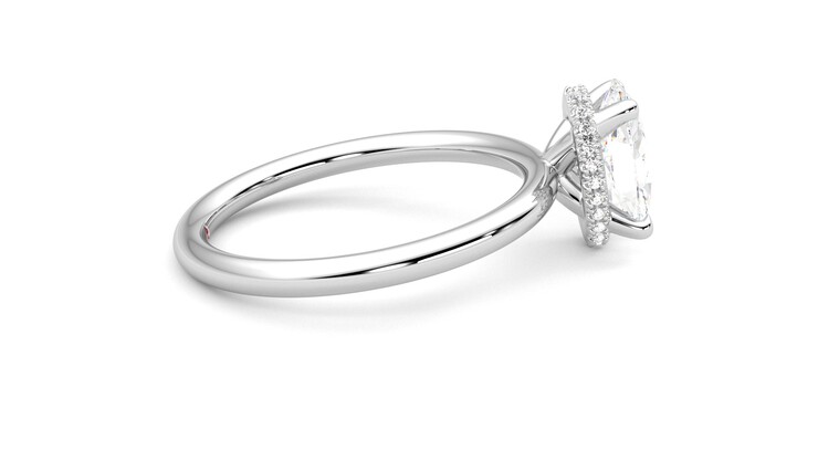 Taylor & Hart Whisper Oval Engagement Ring 360 degree image 10
