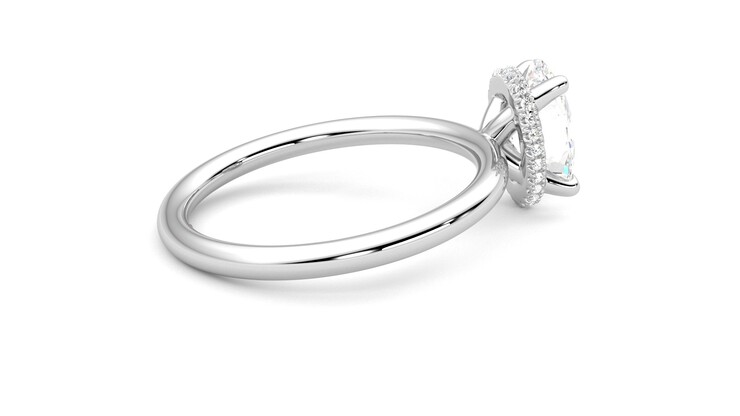 Taylor & Hart Whisper Oval Engagement Ring 360 degree image 11