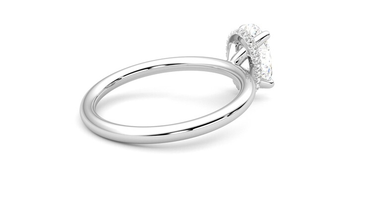 Taylor & Hart Whisper Oval Engagement Ring 360 degree image 12