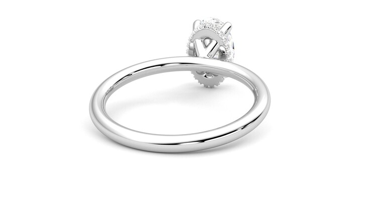 Taylor & Hart Whisper Oval Engagement Ring 360 degree image 14