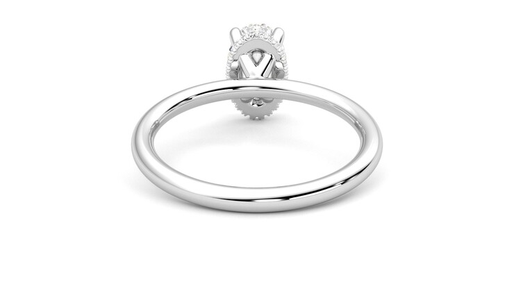 Taylor & Hart Whisper Oval Engagement Ring 360 degree image 15