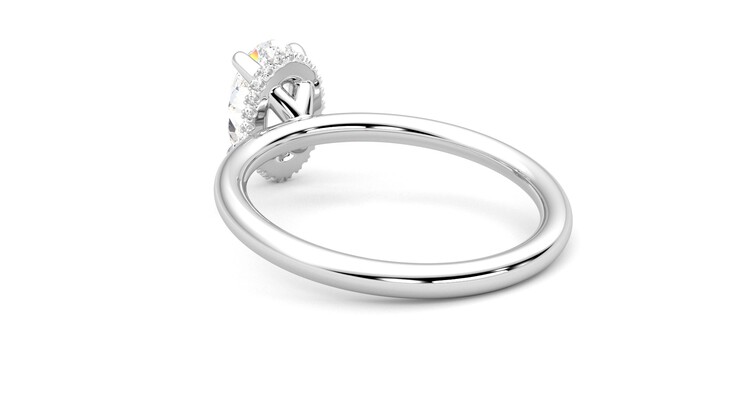 Taylor & Hart Whisper Oval Engagement Ring 360 degree image 17