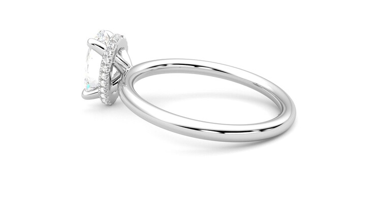 Taylor & Hart Whisper Oval Engagement Ring 360 degree image 19