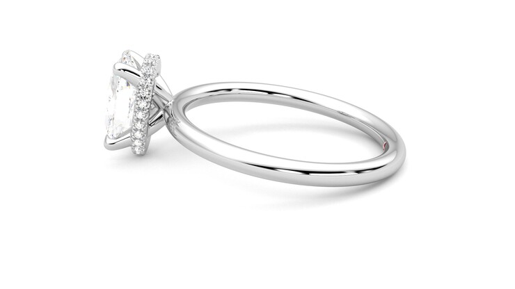Taylor & Hart Whisper Oval Engagement Ring 360 degree image 20