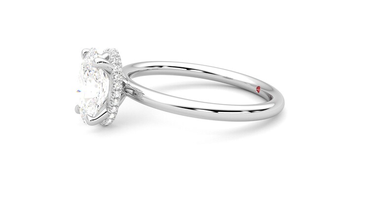 Taylor & Hart Whisper Oval Engagement Ring 360 degree image 22