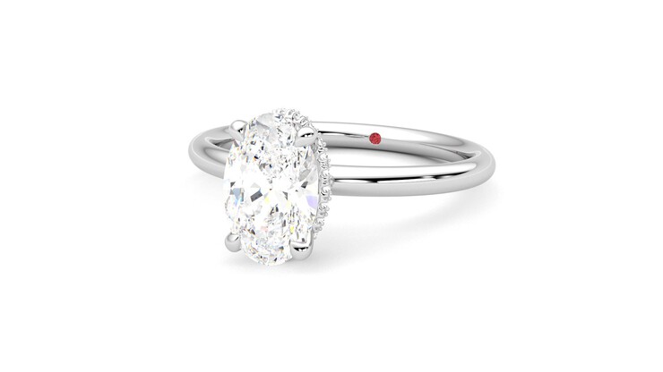 Taylor & Hart Whisper Oval Engagement Ring 360 degree image 26