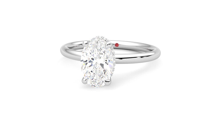 Taylor & Hart Whisper Oval Engagement Ring 360 degree image 27