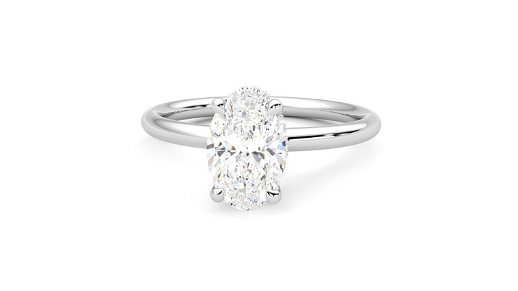 Taylor & Hart Whisper Oval Engagement Ring 360 degree image 28