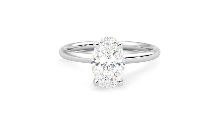 Taylor & Hart Whisper Oval Engagement Ring 360 degree image 29