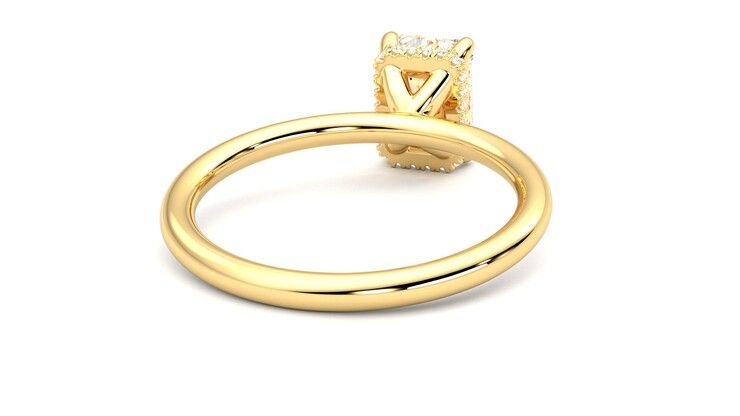 Taylor & Hart Whisper Emerald Engagement Ring 360 degree image 14