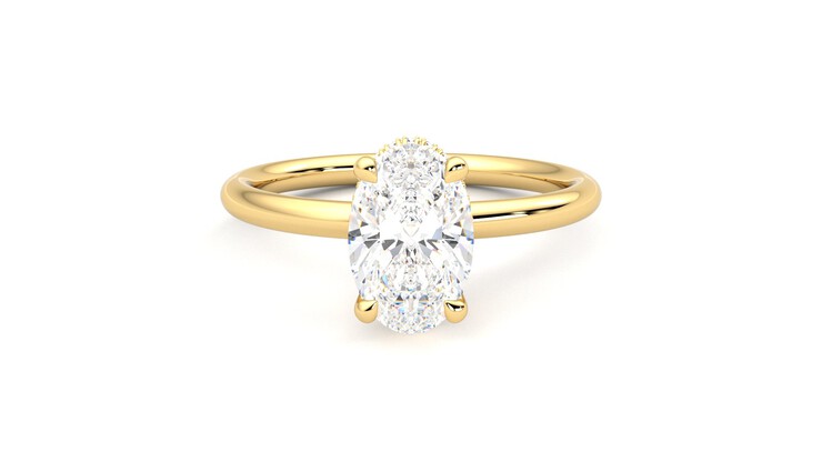 Taylor & Hart Whisper Oval Engagement Ring 360 degree image 0