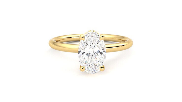 Taylor & Hart Whisper Oval Engagement Ring 360 degree image 1