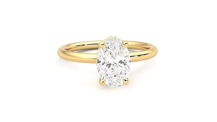 Taylor & Hart Whisper Oval Engagement Ring 360 degree image 2