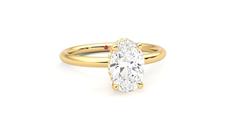 Taylor & Hart Whisper Oval Engagement Ring 360 degree image 3