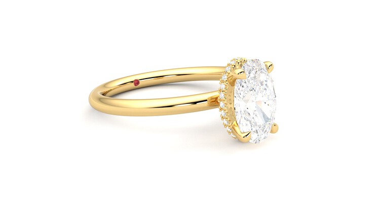 Taylor & Hart Whisper Oval Engagement Ring 360 degree image 6