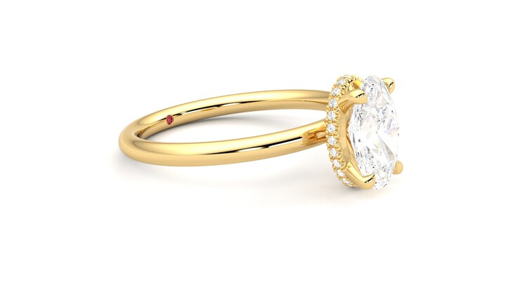 Taylor & Hart Whisper Oval Engagement Ring 360 degree image 7