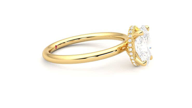 Taylor & Hart Whisper Oval Engagement Ring 360 degree image 8