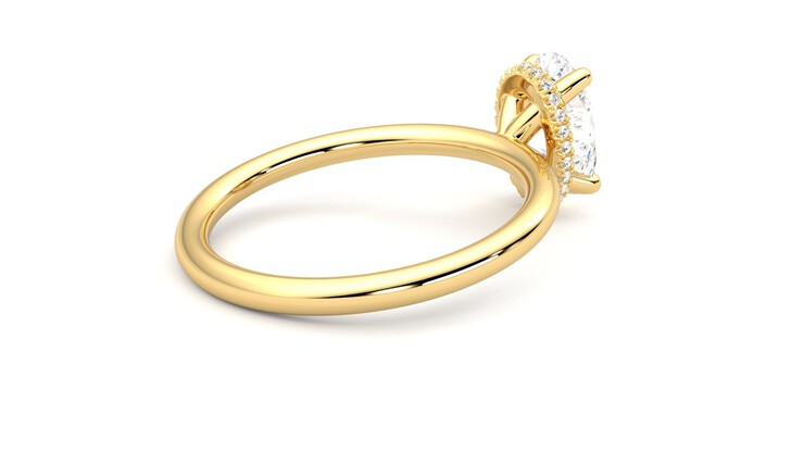 Taylor & Hart Whisper Oval Engagement Ring 360 degree image 12