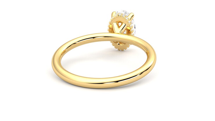Taylor & Hart Whisper Oval Engagement Ring 360 degree image 14