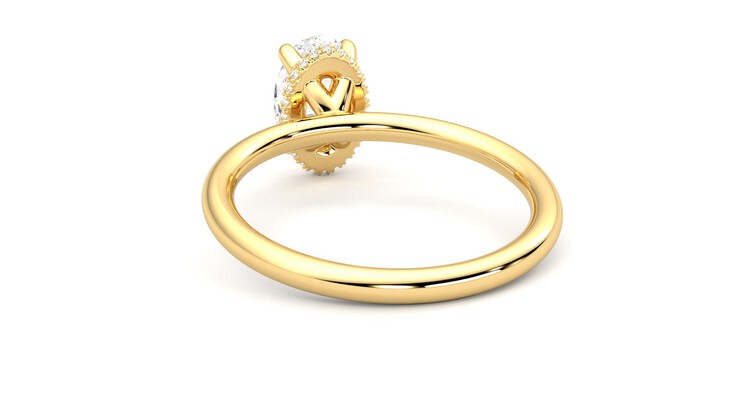 Taylor & Hart Whisper Oval Engagement Ring 360 degree image 16
