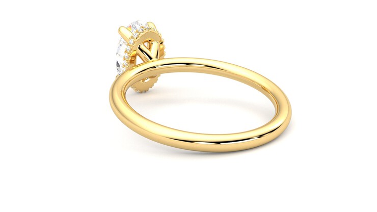 Taylor & Hart Whisper Oval Engagement Ring 360 degree image 17