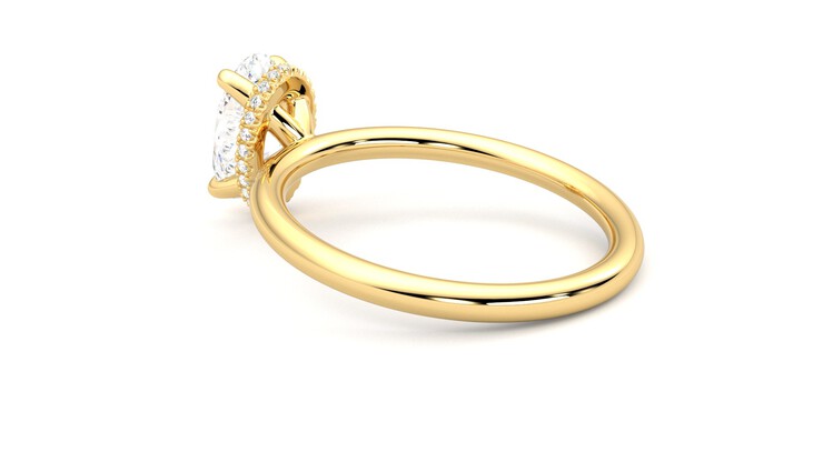Taylor & Hart Whisper Oval Engagement Ring 360 degree image 18