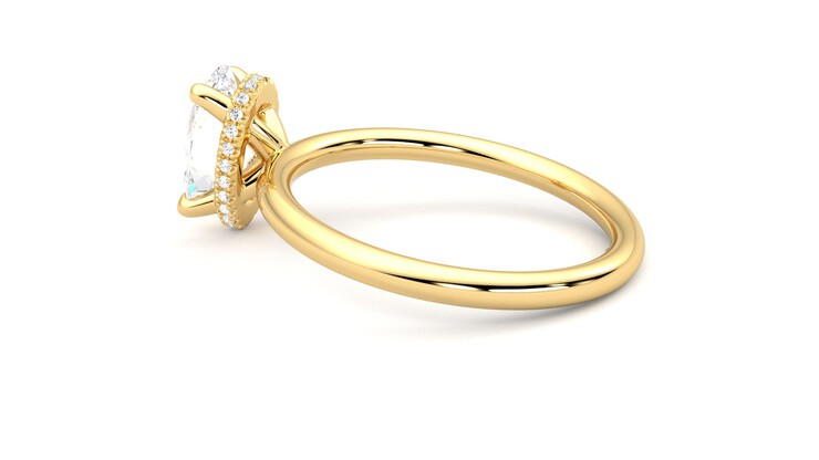Taylor & Hart Whisper Oval Engagement Ring 360 degree image 19