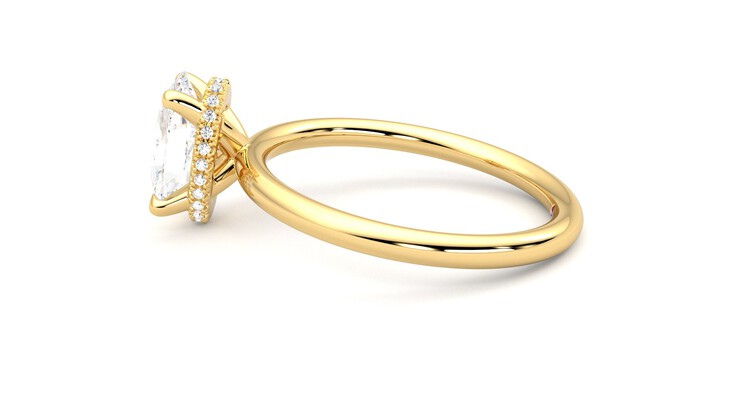 Taylor & Hart Whisper Oval Engagement Ring 360 degree image 20