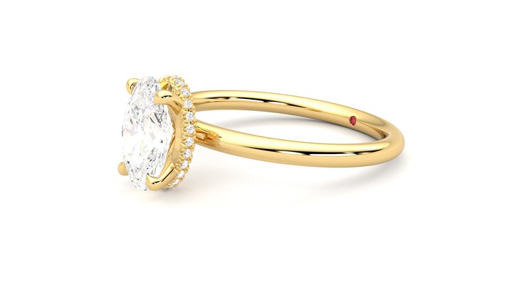 Taylor & Hart Whisper Oval Engagement Ring 360 degree image 23