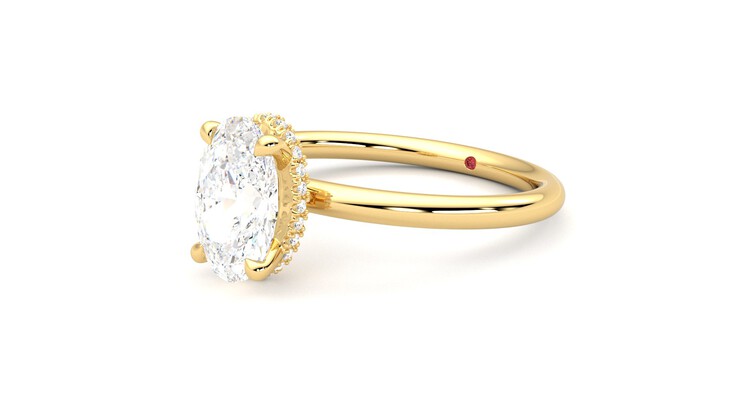 Taylor & Hart Whisper Oval Engagement Ring 360 degree image 24