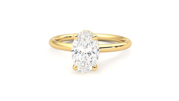 Taylor & Hart Whisper Oval Engagement Ring 360 degree image 28