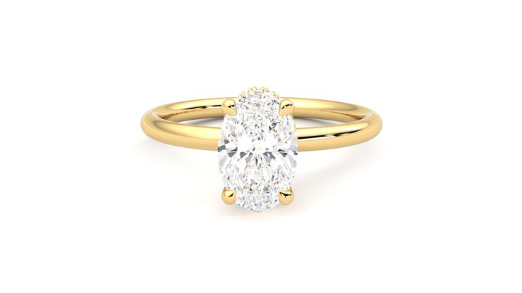 Taylor & Hart Whisper Oval Engagement Ring 360 degree image 29