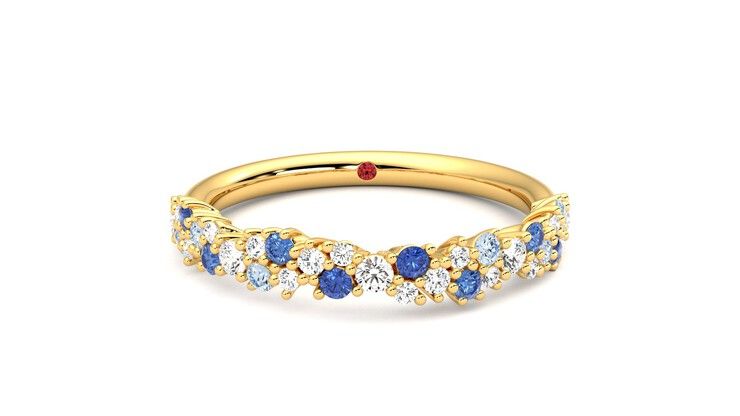 Taylor & Hart Alba Wedding Ring 360 degree image 1